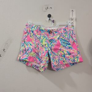 Lily Pultizer Callahan Pink and Blue Patterned Women's Shorts